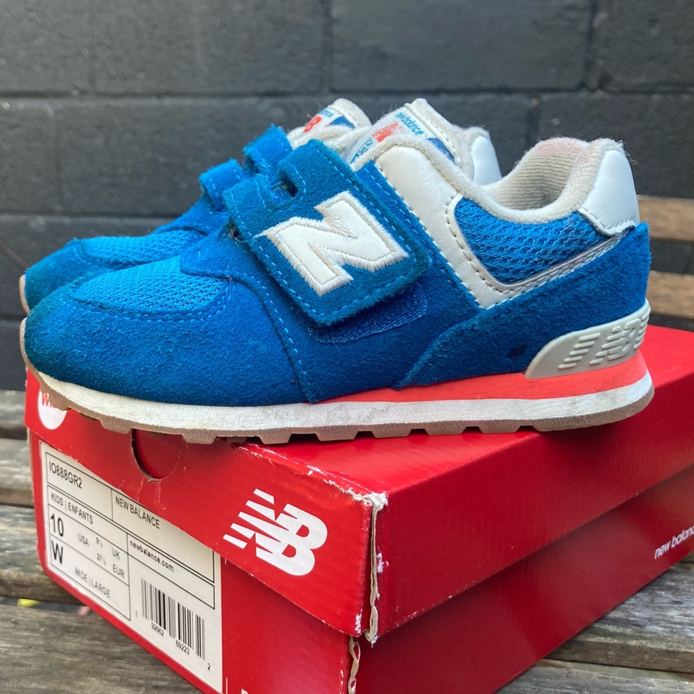 Blue New Balance 574 Size 9C Toddlers